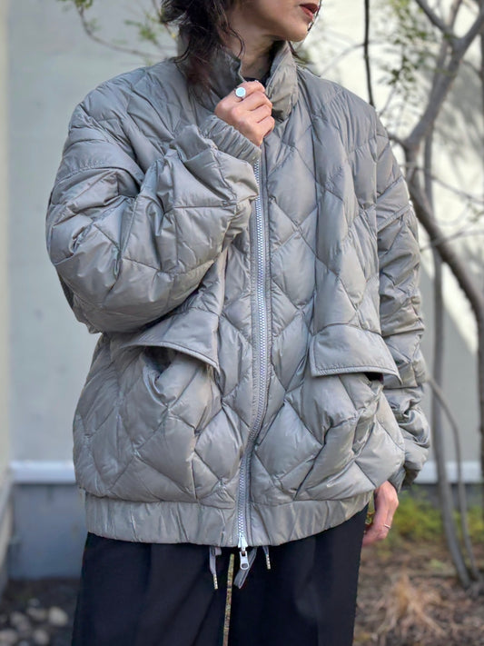 08sircus×TAION / down detachable short blouson reversible / moss gray / S25AW-OT05