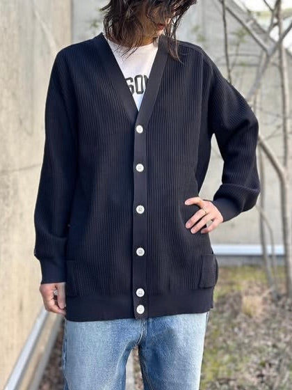 MADISONBLUE / BIG KNIT V CD MESH / NAVY / MB251-8703