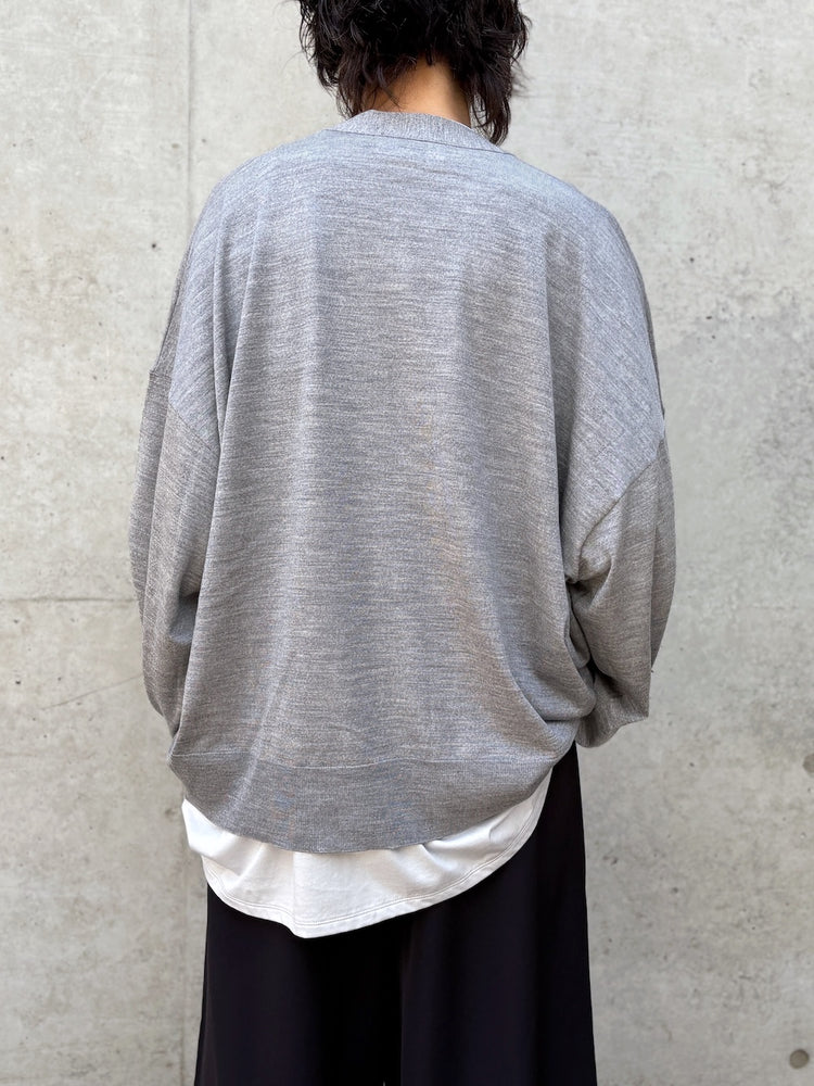 ENFÖLD / V-NECK BOX CARDIGAN / Top Gray / 300JA270-0421