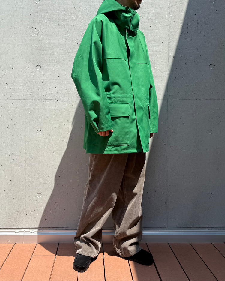 AURALEE / HIGH-DENSITY BONDED COTTON GABARDINE BLOUSON / GREEN / A25AB01CB