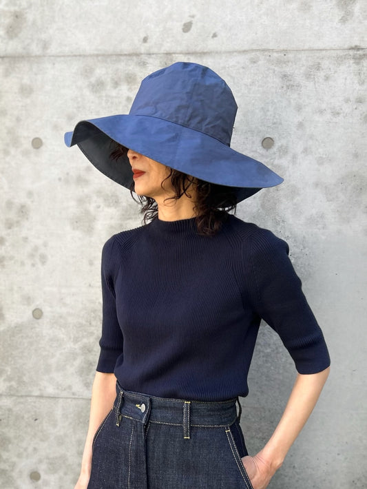 KIJIMA TAKAYUKI / COTTON SOFT HAT (WIDE) / BLUE GRAY / WEYYYY109C