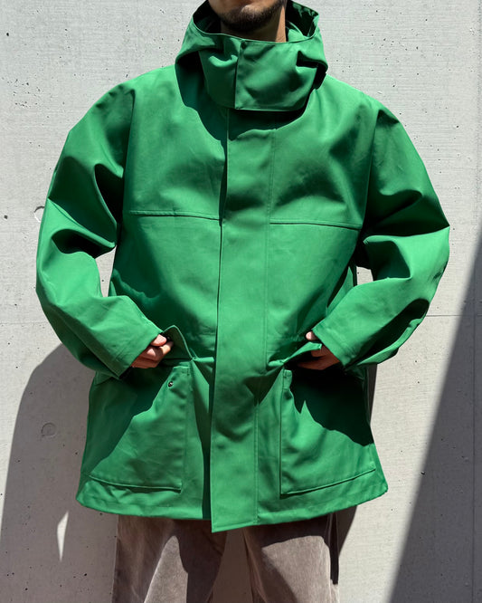 AURALEE / HIGH-DENSITY BONDED COTTON GABARDINE BLOUSON / GREEN / A25AB01CB