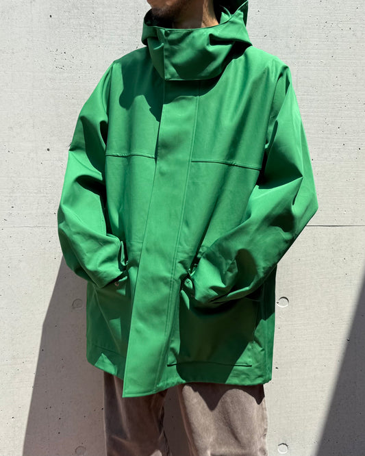 AURALEE / HIGH-DENSITY BONDED COTTON GABARDINE BLOUSON / GREEN / A25AB01CB