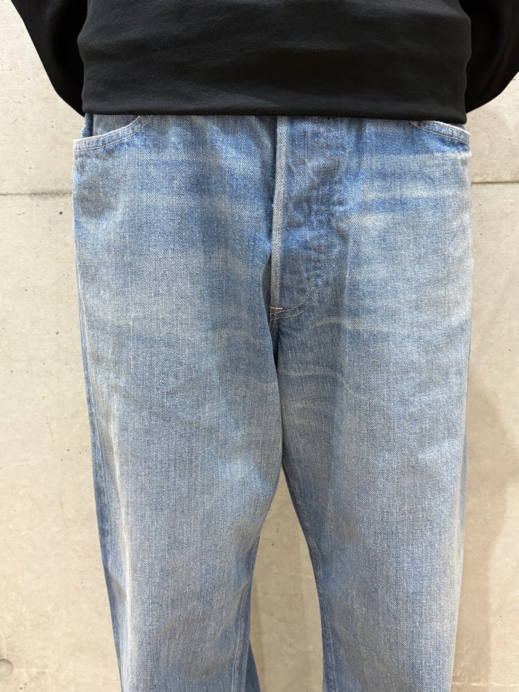 AURALEE / SELVEDGE FADED LIGHT DENIM WIDE PANTS / LIGHT INDIGO / A25SP02DE