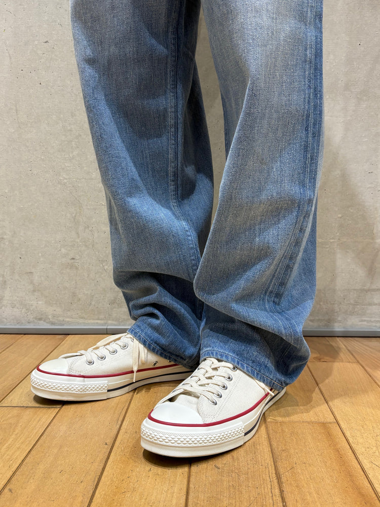 AURALEE / SELVEDGE FADED LIGHT DENIM WIDE PANTS / LIGHT INDIGO / A25SP02DE