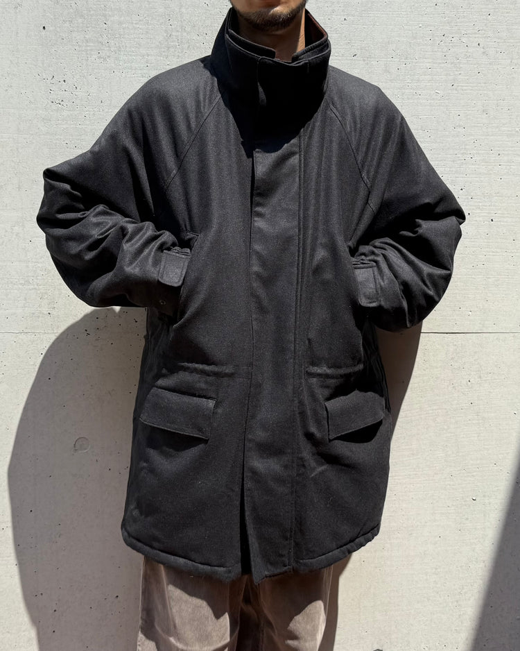 AURALEE / WOOL FULLING FLANNEL PADDED OVER BLOUSON / TOP CHARCOAL / A25AB02CF