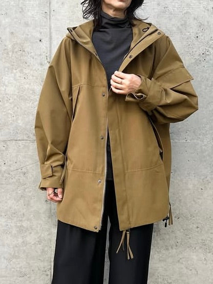 08sircus / High count weather Hooded mid coat / camel / S26SS-OT01