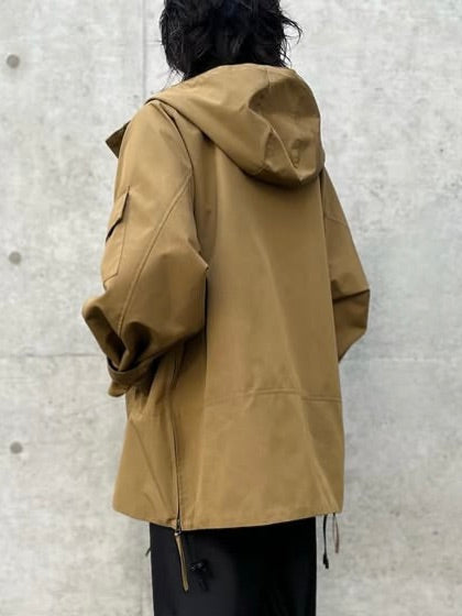 08sircus / High count weather Hooded mid coat / camel / S26SS-OT01