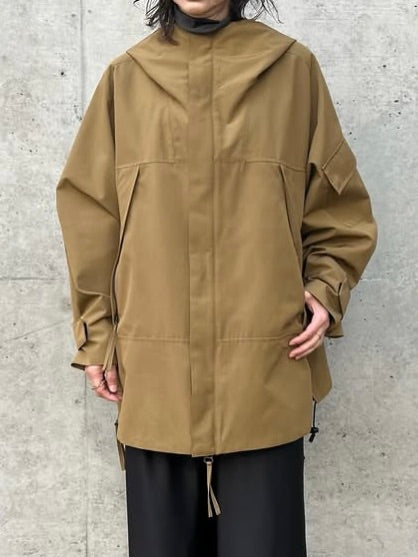 08sircus / High count weather Hooded mid coat / camel / S26SS-OT01