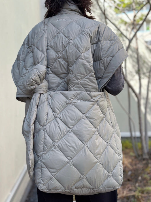08sircus × TAION down shoulder bag / moss gray / S25AW-BG01