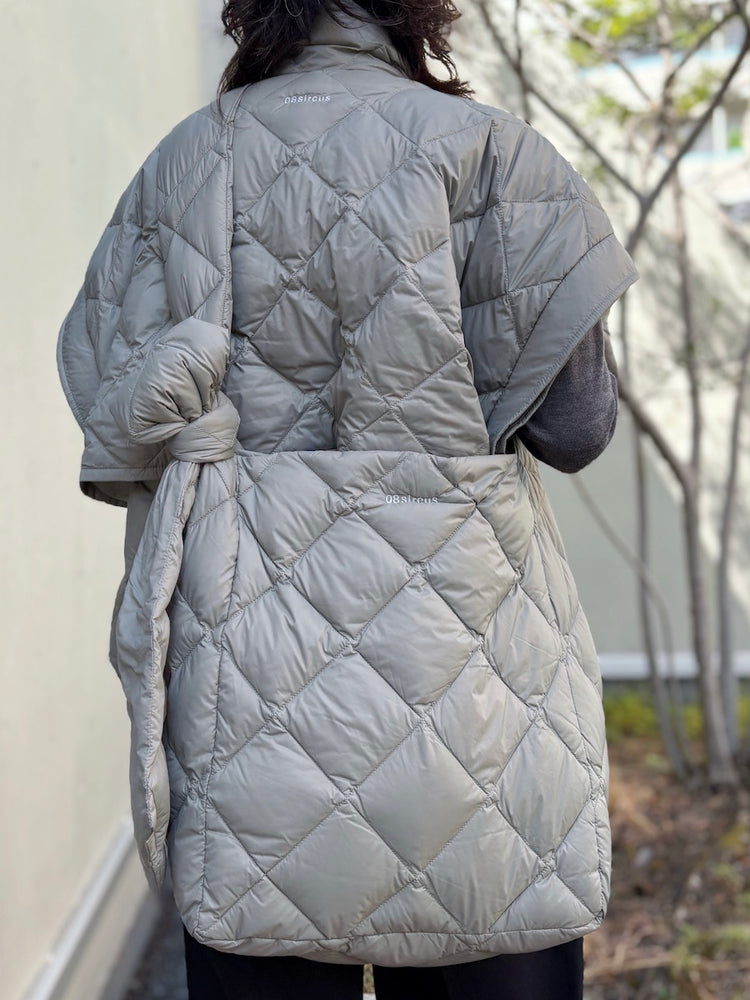 08sircus × TAION down shoulder bag / moss gray / S25AW-BG01