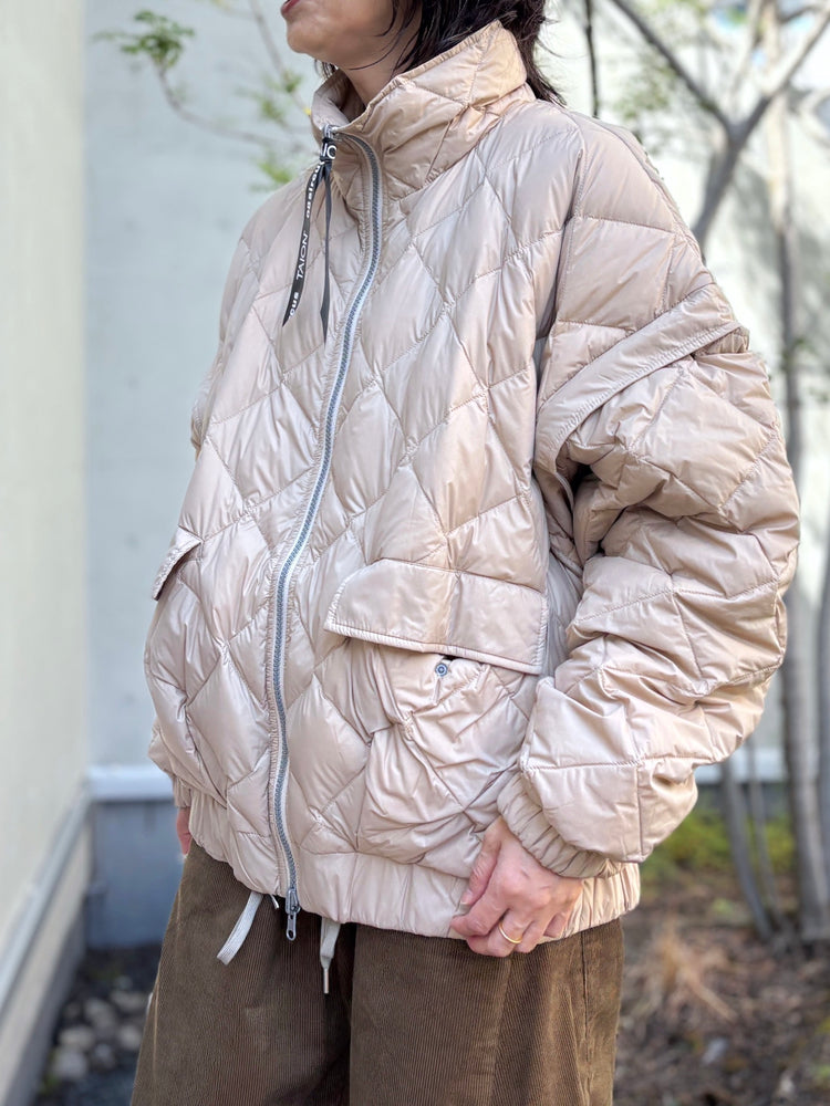 08sircus×TAION / down detachable short blouson reversible / beije / S25AW-OT05