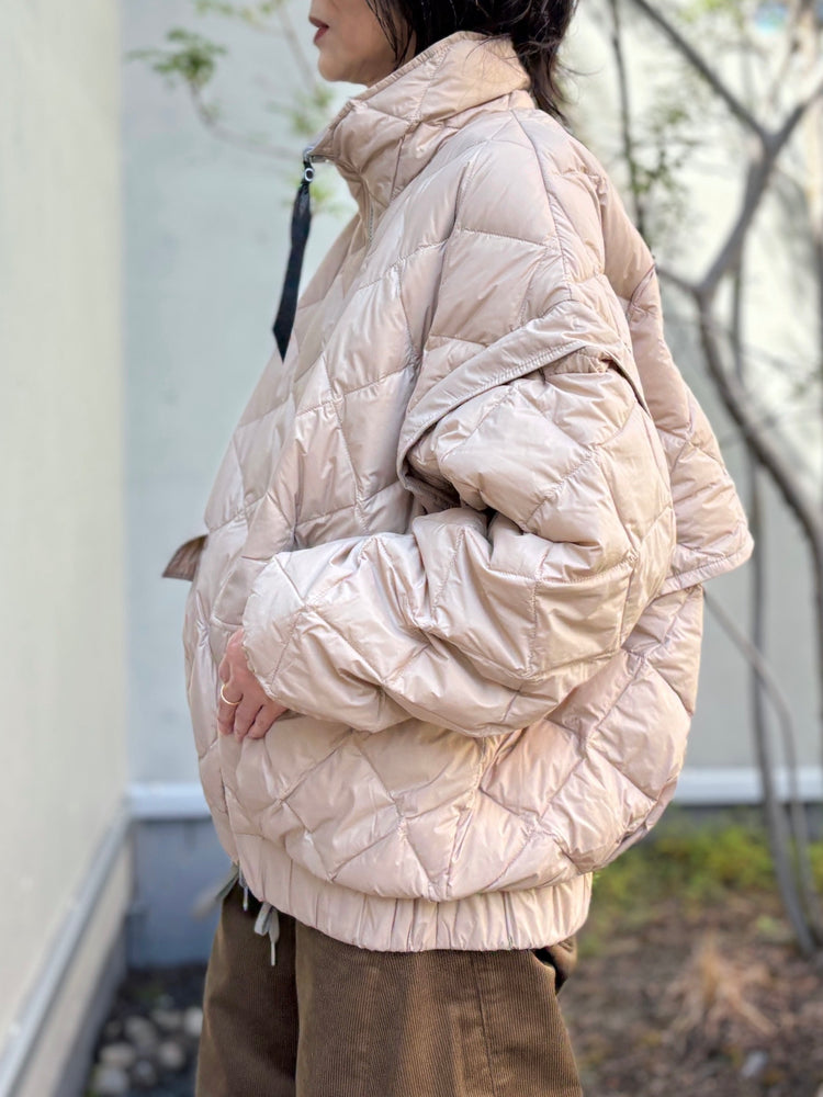 08sircus×TAION / down detachable short blouson reversible / beije / S25AW-OT05
