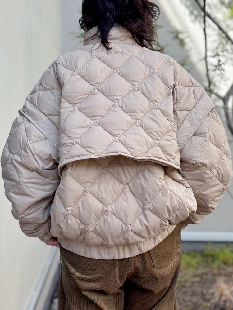 08sircus×TAION / down detachable short blouson reversible / beije / S25AW-OT05