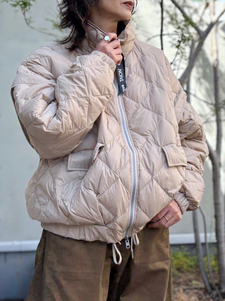 08sircus×TAION / down detachable short blouson reversible / beije / S25AW-OT05