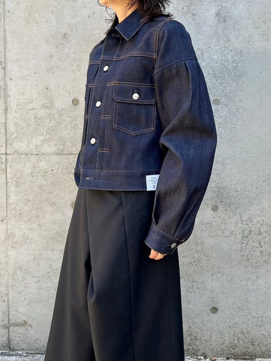 HYKE / BALLOON SLV DENIM JK TYPE2 REGULAR FIT / ORIGINAL BLUE / 17514