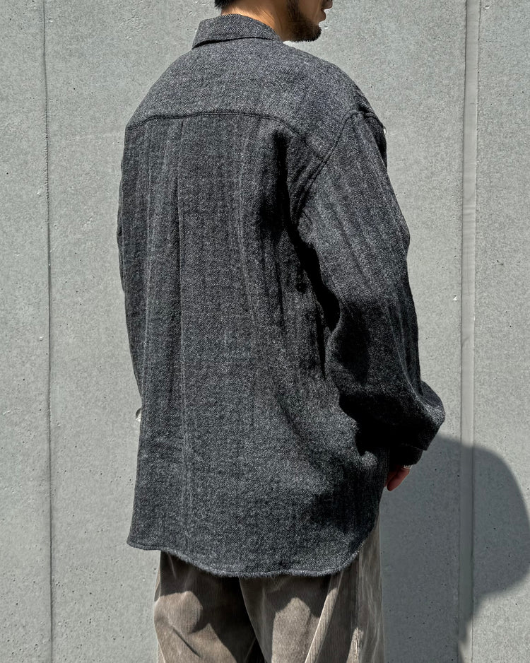 POLYPLOID / SHIRT JACKET C / CHARCOAL / C-5-001-055