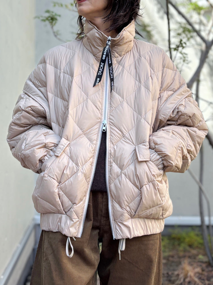 08sircus×TAION / down detachable short blouson reversible / beije / S25AW-OT05