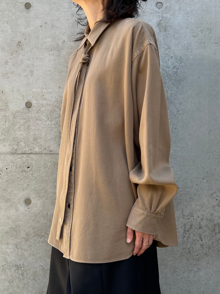 BOWTE / FINE COUNT COTTON PIECE DYE BOWTIE SHIRT/ Moca / 252-01-0001