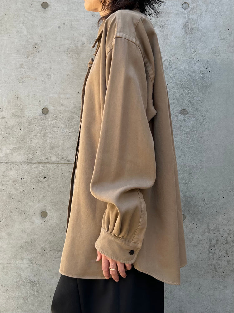 BOWTE / FINE COUNT COTTON PIECE DYE BOWTIE SHIRT/ Moca / 252-01-0001