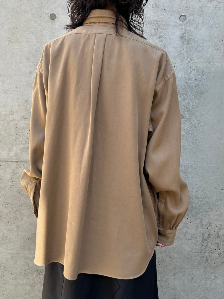 BOWTE / FINE COUNT COTTON PIECE DYE BOWTIE SHIRT/ Moca / 252-01-0001