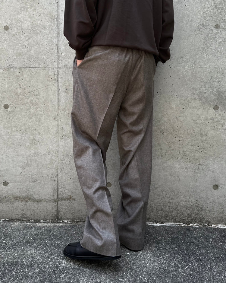 AURALEE / SUPER LIGHT WOOL TWO-TUCK SLACKS / TOP BROWN / A26AP03OS