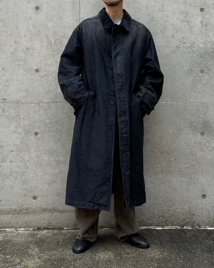 AURALEE / GARMENT-DYED ORGANIC COTTON HEAVY MOLESKIN COAT / A26AC01HM