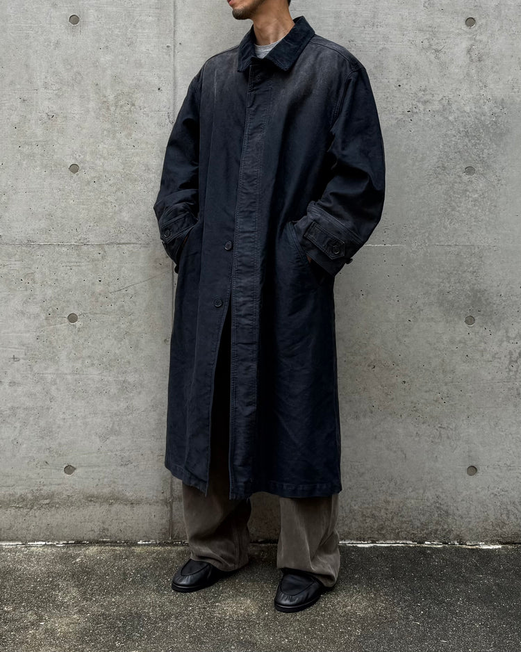 AURALEE / GARMENT-DYED ORGANIC COTTON HEAVY MOLESKIN COAT / A26AC01HM