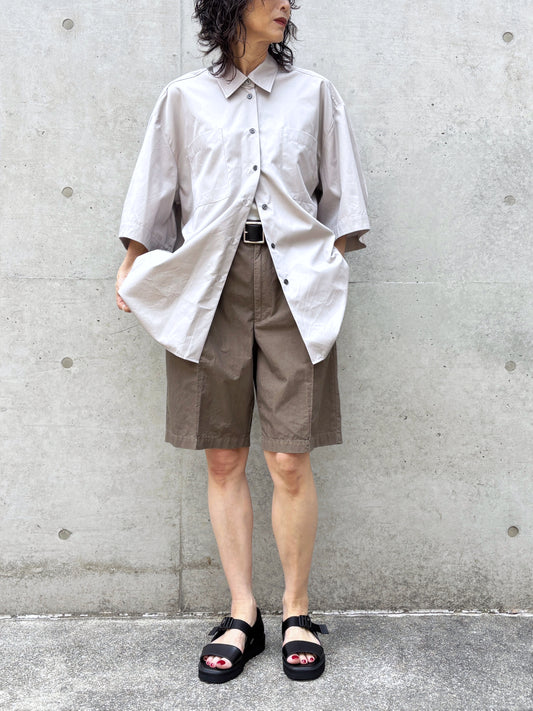 CLANE / HALF SLEEVE HUGE SHIRTS / GRAY / 10122-4233