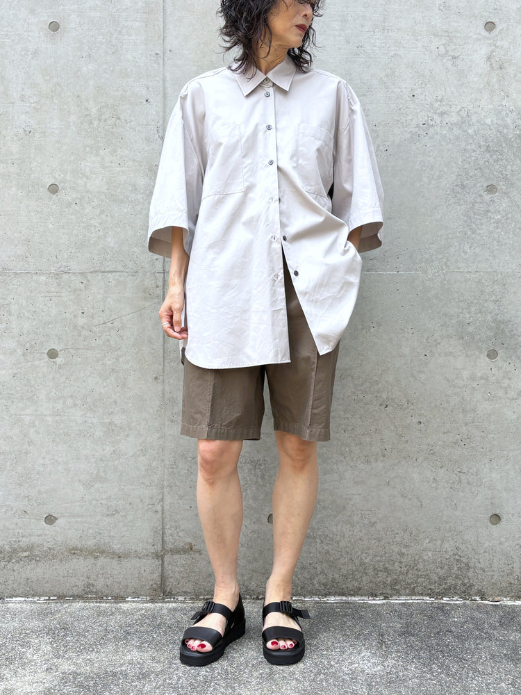 CLANE / HALF SLEEVE HUGE SHIRTS / GRAY / 10122-4233