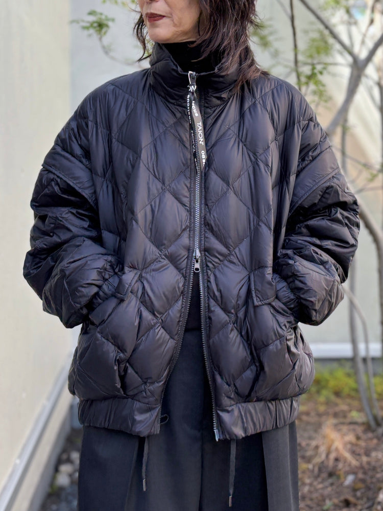 08sircus×TAION / down detachable short blouson reversible / black / S25AW-OT05