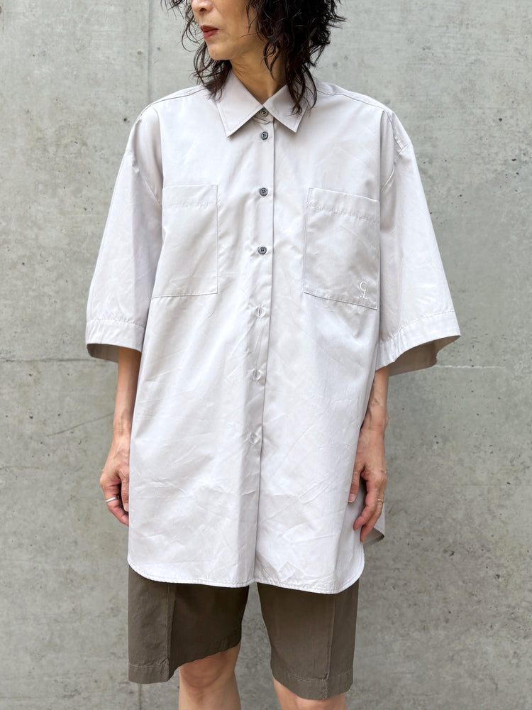 CLANE / HALF SLEEVE HUGE SHIRTS / GRAY / 10122-4233