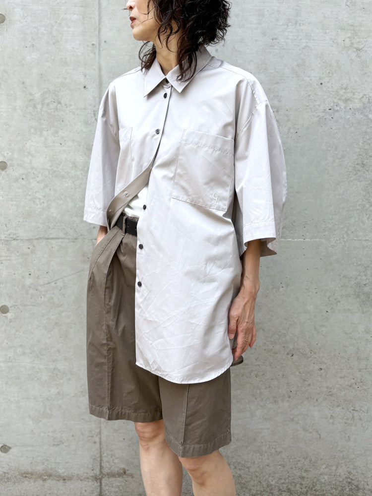 CLANE / HALF SLEEVE HUGE SHIRTS / GRAY / 10122-4233