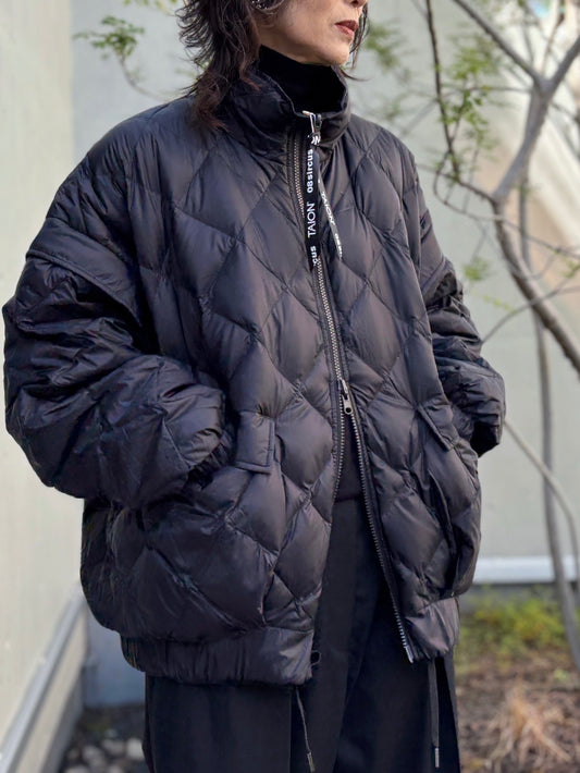 08sircus×TAION / down detachable short blouson reversible / black / S25AW-OT05