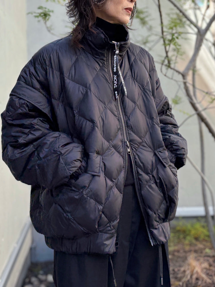 08sircus×TAION / down detachable short blouson reversible / black / S25AW-OT05