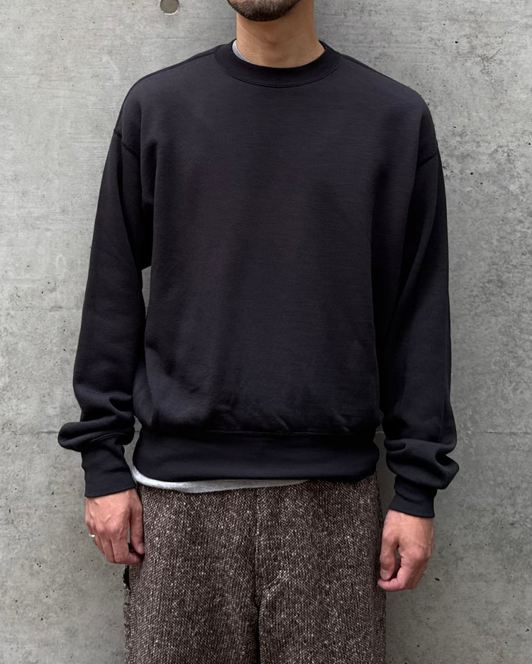 AURALEE / HIGH-TWIST COMPACT SWEAT P/O / INK BLACK / A26AP02WU