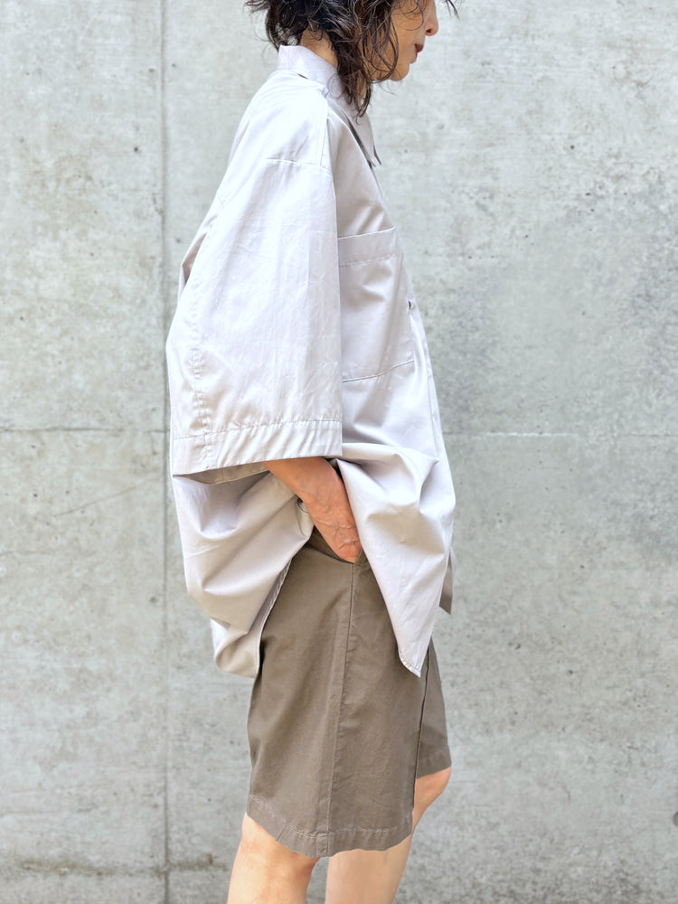 CLANE / HALF SLEEVE HUGE SHIRTS / GRAY / 10122-4233