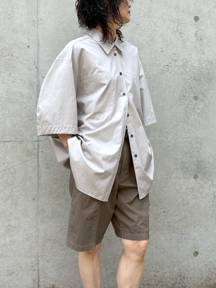 CLANE / HALF SLEEVE HUGE SHIRTS / GRAY / 10122-4233