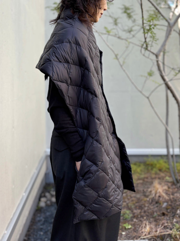 08sircus × TAION / down stole / black / S25AW-AC01