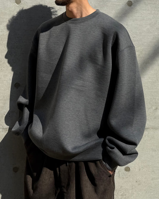 DAIWA PIER39 / TECH SCUBA KNIT CREW / CHARCOAL / BE-60025W