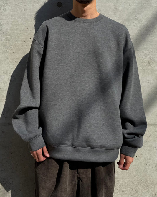 DAIWA PIER39 / TECH SCUBA KNIT CREW / CHARCOAL / BE-60025W