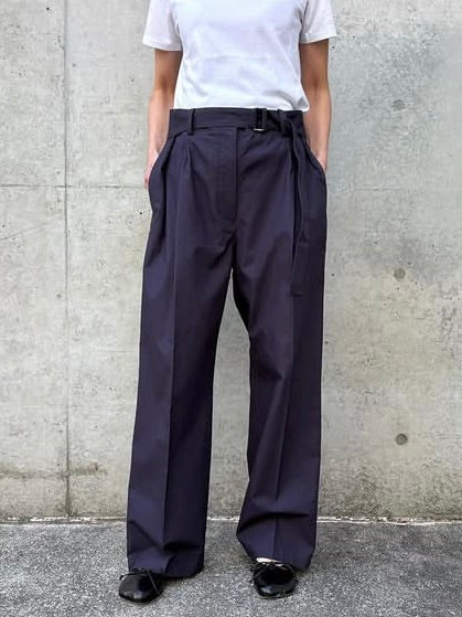 SOPHIE TALKS ABOUT THE WEATHER / BELTED PANTS / NAVY / COM-26S- PA01