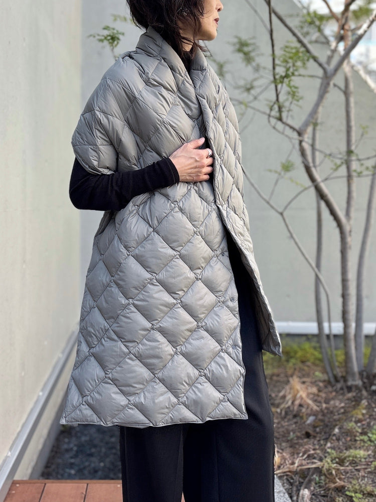 08sircus × TAION / down stole / moss gray / S25AW-AC01