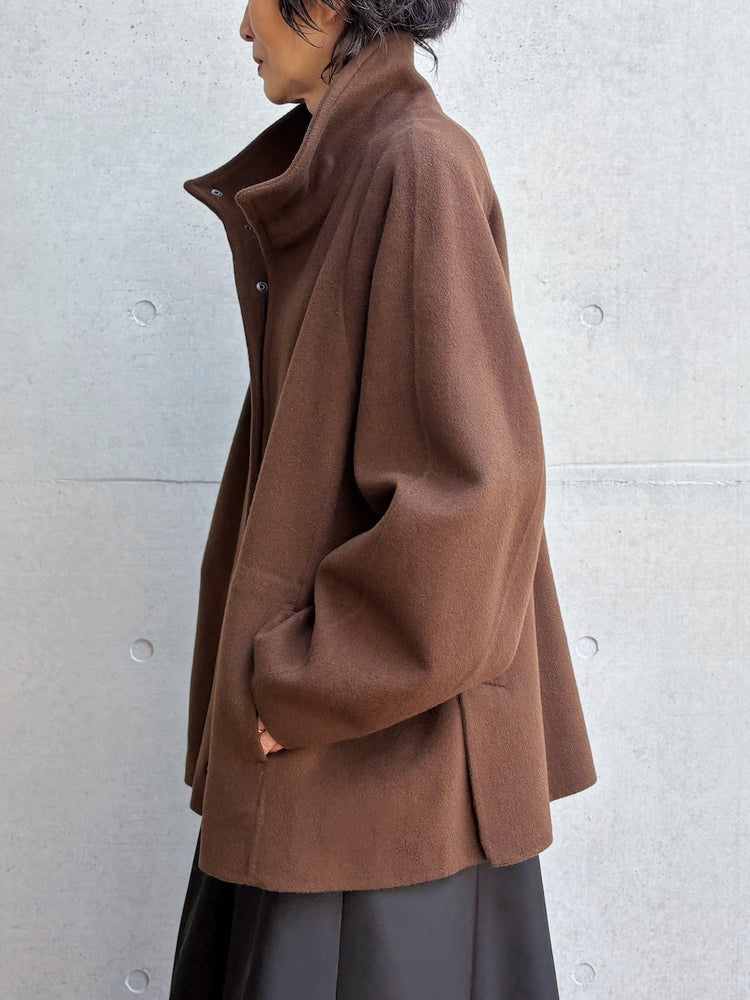 08sircus / Wool double face short coat / brown / S26AW-OT15