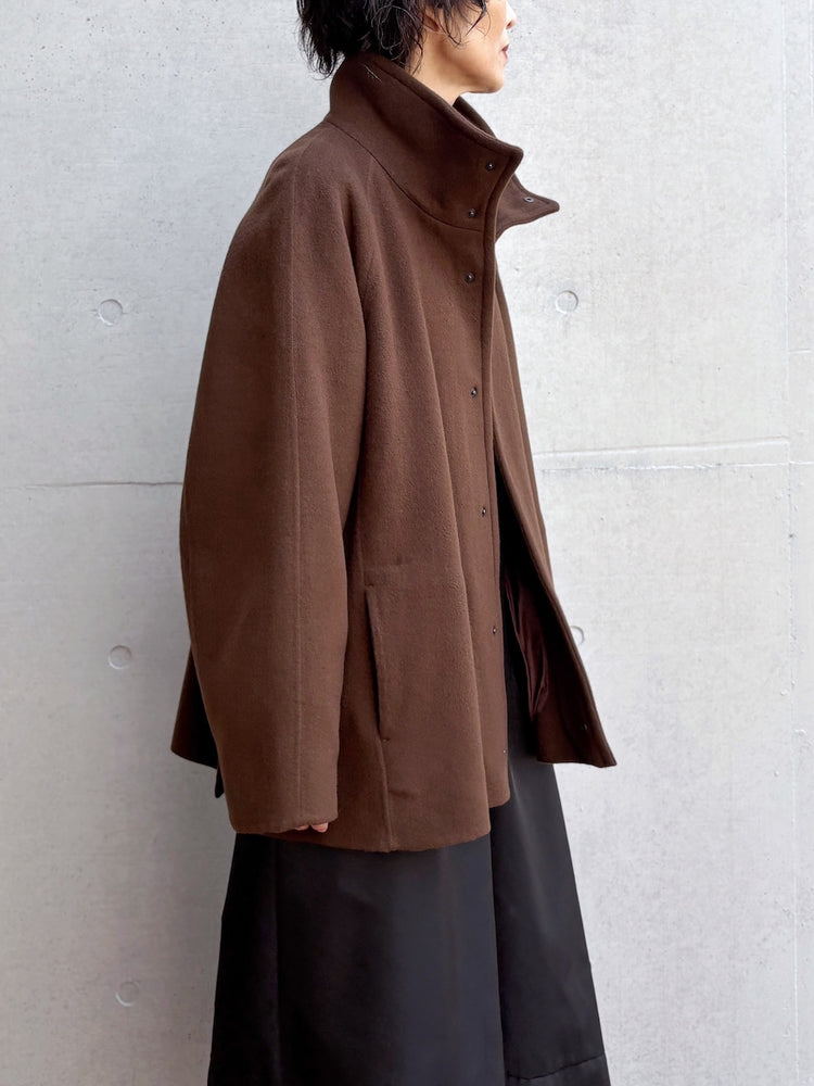 08sircus / Wool double face short coat / brown / S26AW-OT15