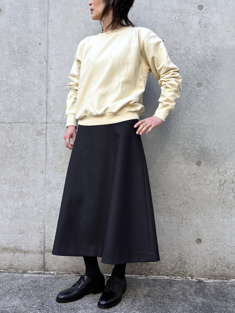 AURALEE / ELASTIC HIGH GAUGE SWEAT P/O / IVORY BEIGE /