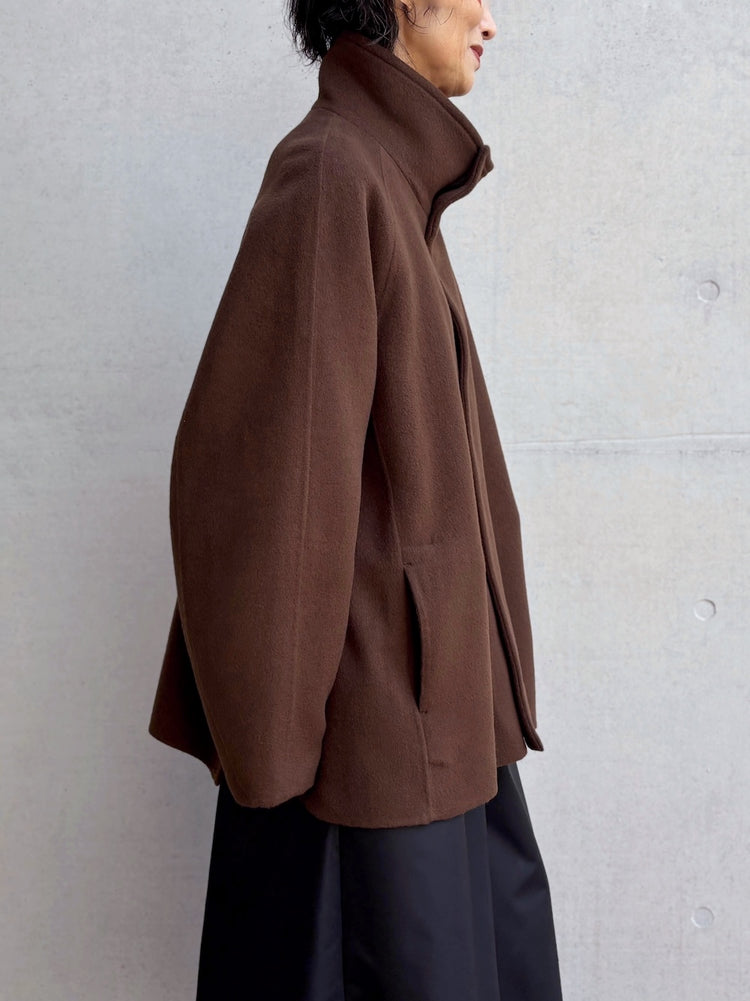 08sircus / Wool double face short coat / brown / S26AW-OT15