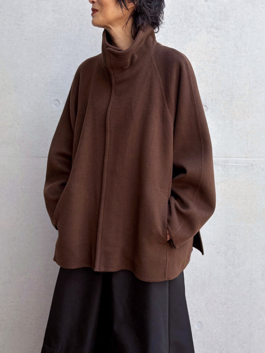 08sircus / Wool double face short coat / brown / S26AW-OT15