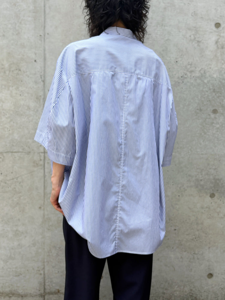 CLANE / HALF SLEEVE HUGE SHIRTS / STRIPE / 10122-4233