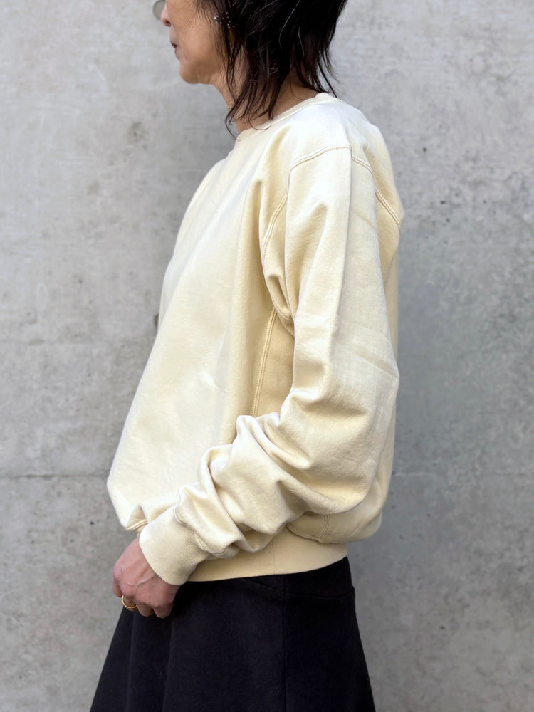 AURALEE / ELASTIC HIGH GAUGE SWEAT P/O / IVORY BEIGE /